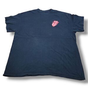 The Rolling Stones Shirt Size XL Embroidered Rolling Stones Logo Patch Band Tee